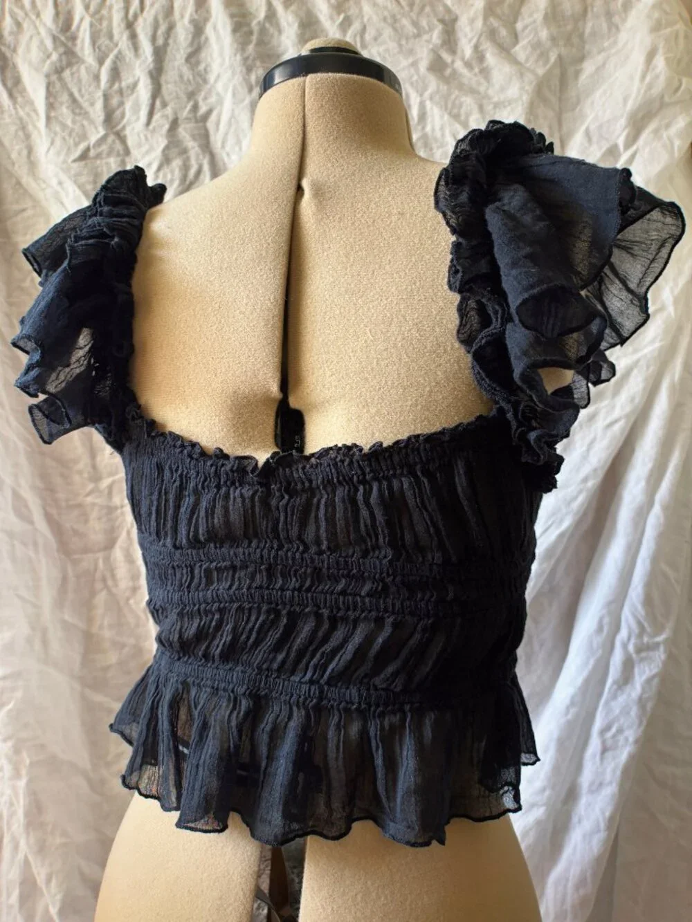 S Free People One Black Aletta Top - Picture 2 of 3